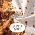 thumbnail image 6 of Sm:)e Buffalo Plaid Fall Thanksgiving Table Cloth 60x60 Inch Square, Pumpkin Birdhouse Mushroom Orange, 6 of 7