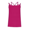 thumbnail image 5 of Goodeals Women Flowy Tank Tops Backless Sleeveless Camisole Sexy Tank Top Spaghetti Strap Crew Neck Shirts Basic Y2k Going Out Clothes(Hot Pink,XL), 5 of 8