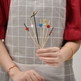 thumbnail image 4 of Bamboo Toothpicks for Appetizers Cocktail Picks Wedding Birthday Party Food Fruit Decorative Skewer Sticks 100 Counts, 4 of 5