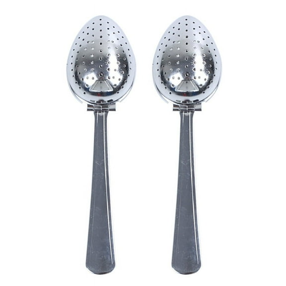 2X Stainless Steel Tea Infuser Strainer Spoon Loose Leaf Filter Herbs Spice NEW!
