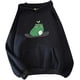 thumbnail image 1 of Sudaderas lindas para mujer Skateboarding Frog Sudadera con capucha de manga larga Tops Adepaton WMZL-2135-13, 1 of 3