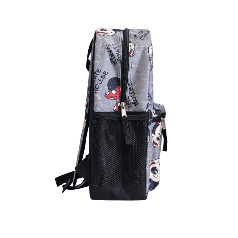 Disney Mickey u0026 Minnie Mouse All Over Print 16 Backpack - Grey -  Walmart.com