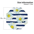 thumbnail image 3 of Bingfone Vintage Daisy Striped Nautical Leather Drinks Coasters With Set Of 6,Suitable For Home Kitchen,Coffee Cup Coasters Home Gift, 3 of 9