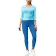 thumbnail image 2 of Doublju Women's Elastic High Waist Textured Leggings (Plus Size Available), 2 of 4