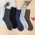 thumbnail image 2 of Pack of 5 Womens Winter Socks Warm Thick Knit Wool Soft Vintage Casual Crew Socks Gifts, 2 of 6