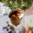 thumbnail image 5 of Forest Animal Acorn Ornaments, New 2D Flat Acrylic Cute Cozy Forest Christmas Ornaments, Upgrade Christmas Woodland Creature Hanging Ornament Pine Cone Animal Decoration(C), 5 of 6