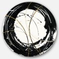 thumbnail image 1 of Designart 'Gold Metallic Circle' Glam Metal Circle Wall Art, 1 of 3