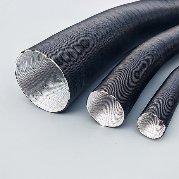 Tubo de salida de aire corrugado, entrada de aire caliente, tubo telescópico, tubo negro, accesorios de calefacción de estacionamiento, soporte de aislamiento térmico, tubo de papel de