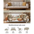 thumbnail image 3 of Thanksgiving Squirrel Sofa Couch Covers for Dog,Washable Sofa Throw Cover Single Slipcovers for Armchair with Tassels,Orange Green Brown Yellow Pumpkins Couch Protector Towel Blanket Medium 71x91, 3 of 8