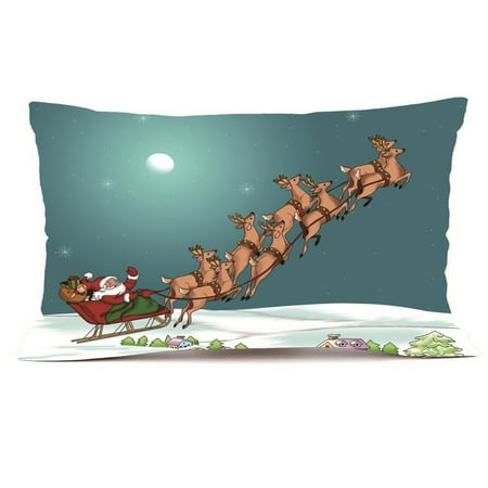 Shop Throw Pillows Hot Sale Merry Christmas Home Shops Sofa Bed Car Seat Rectangle Throw Pillow Case Decorative Cushion Cover Xmas Home Festival Decoration Supplies ()