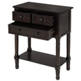 thumbnail image 5 of Console Table with Storage, Rustic 23" Hallway Table, Wood Console Table with 3 Drawers / Shelf, Narrow Sideboard Buffet Cabinet, Console Tables for Living Room Entryway Entrance, Espresso, JA1338, 5 of 9