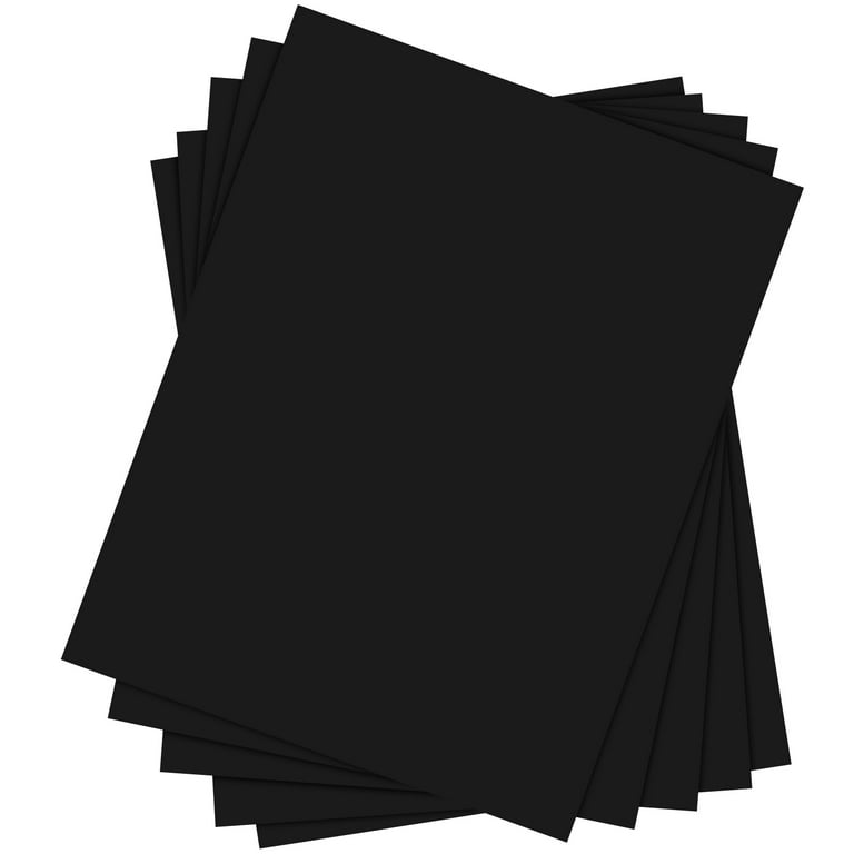8 1/2 x 11 Inches Cardboard | 30pt (624 Gsm) Chipboard Sheets | 50 Chipboards per Pack. (Black)