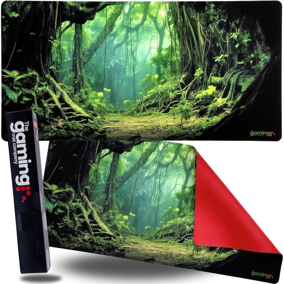 The Gaming Mat Company Single Player MTG Playmat & Gaming Mouse Pad - 28" x 14" Forest Gaming Mousepad Compatible with Magic The Gathering Playmats MTG Cards Gaming Mouse Mat Large Mouse Pad