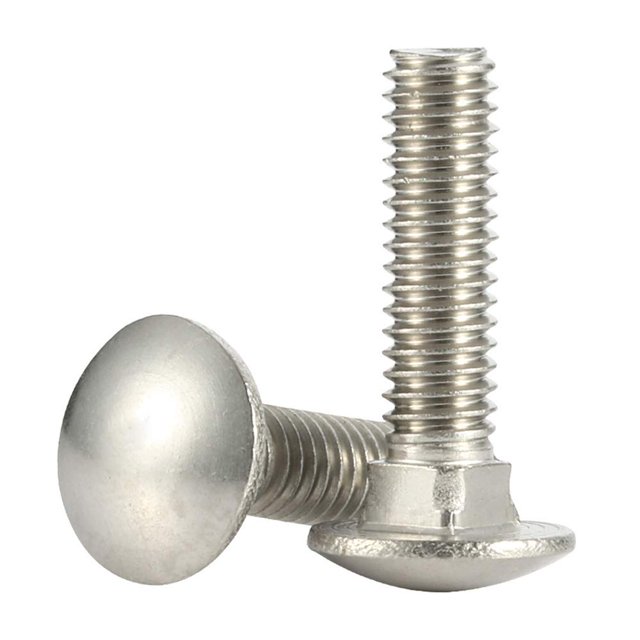 Mewudecor 5/16-18 X 1"" Pernos De Carro De Acero Inoxidable 18-8 (304) Cabeza Redonda Cuello Cuadrado Totalmente Roscado 10 Piezas