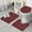 Red Christmas Plaid, variant on Red Christmas Ornament Pattern Bathroom Rugs Sets 3 Piece,Toilet Cover Set,Absorbent Non Slip Bathroom Mats Sets with U-Shaped Contour Rug Toilet Rug Set