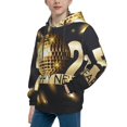 thumbnail image 2 of Vsdgher 2025 New Year 3 Hoodie Youth Classic Hooded Pullover Sweatshirts Essentials Hoodie for Children (s-xl)-X-Large, 2 of 6