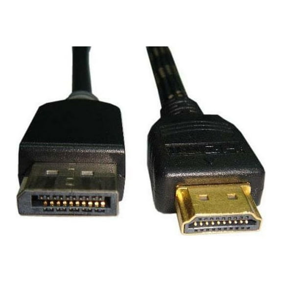 Unirise HDMIDP-10F-MM 10ft DisplayPort Male to HDMI Cable Male, Black