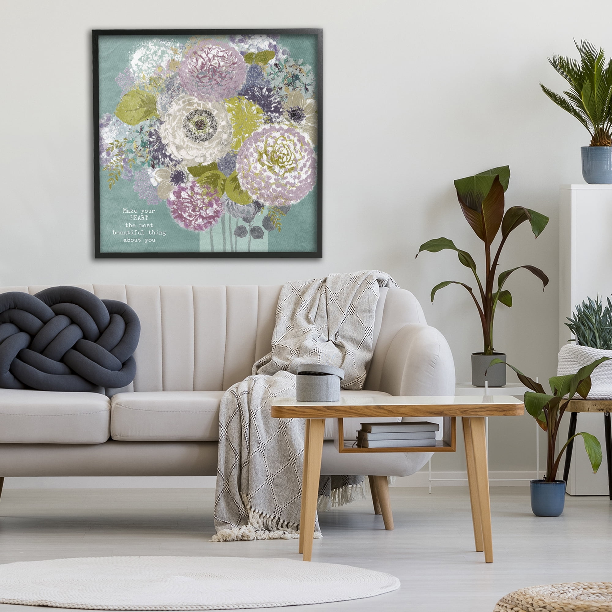 Stupell Industries Most Beautiful Thing Florals Black Framed Giclee Art, design by Suzanne Nicoll