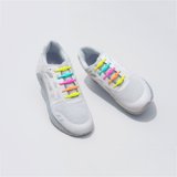 View of HICKIES Modular No-Tie Shoelace System, Neon Multi, Pack of 14, One ...