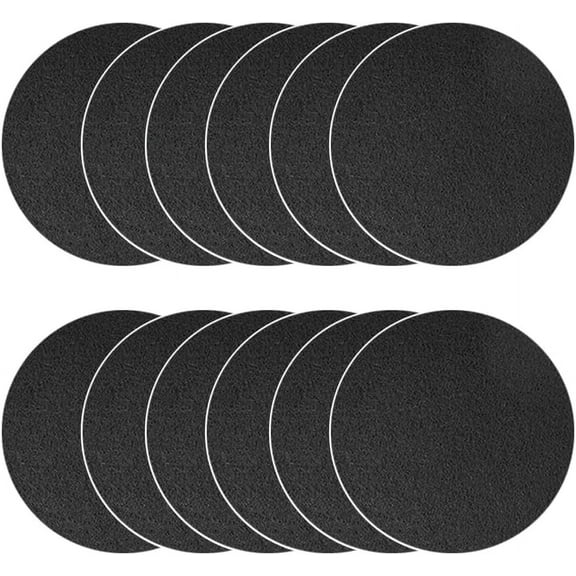 HQRP 12-Pack Charcoal Filters for Compost Bucket 6.7 Inch Round Compost Bin Filter for Kitchen Countertop Pail