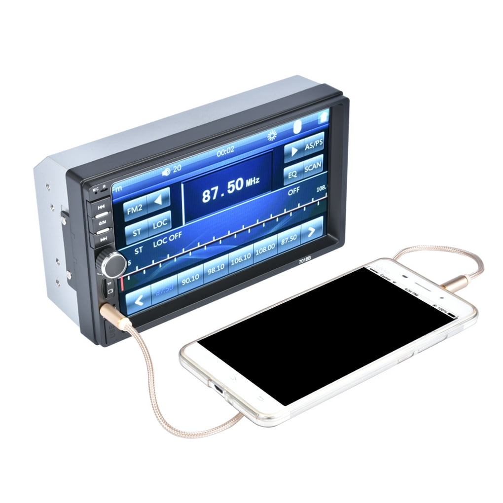 7018B Double 2 Din Car Video Multimedia USB Bluetooth inch View Camera 7  Screen Touch Player Player with Rear MP5 FM 