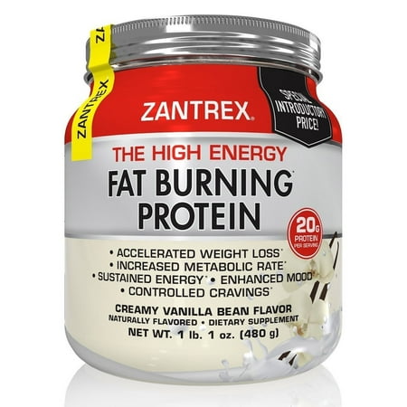 Zantrex The High Energy Creamy Vanilla Bean Fat Burning Protein, 15.6