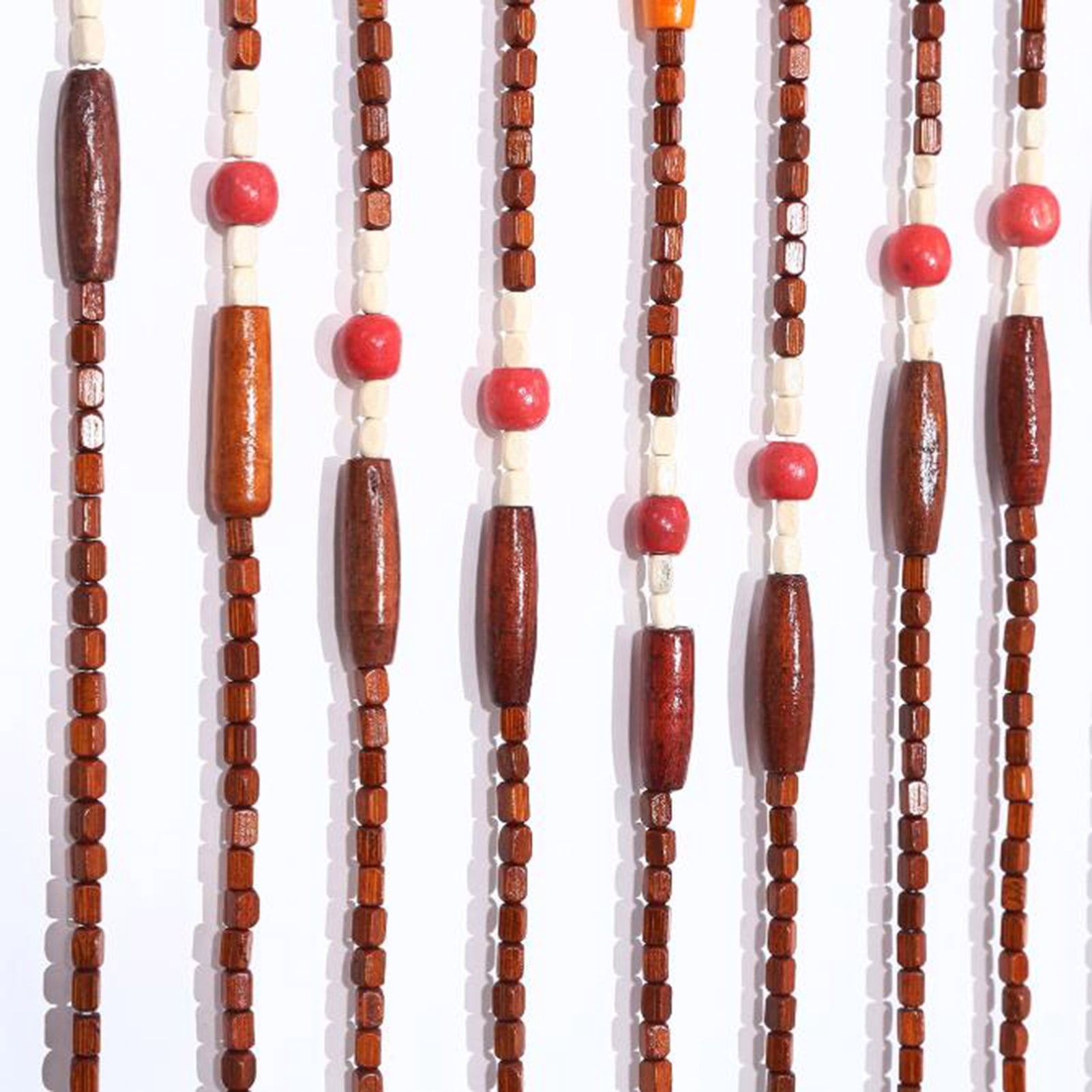 Natural Bamboo Wood Bead Curtains,90*220cm Hanging Fly Curtain Screen Panel,Retro Decor Divider Curtains,Beaded Curtain Panels for Room Hallway Entrance