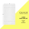 thumbnail image 5 of Toallas Chakir Turkish Linens 100% algodón, 6 piezas, color blanco a mano, 5 of 5