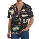 thumbnail image 1 of Balery Vegetable Quiche Camisa Casual de Manga Corta con Botones para Hombre, Texturizada, Estilo Cubano, para Playa, Verano-Small, 1 of 5