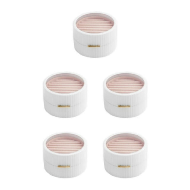 fastboy Exquisite Jewelry Box for Rings Earrings and Necklaces Ornate Organizer Case White 10 x 9.2 x 5.7cm 5Set