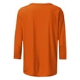 thumbnail image 5 of Ounisa T-Shirts à Manches 3/4 pour Femmes Col Rond Imprimé Football Coupe Ample Décontractée Printemps Été Jour de Match Usage Quotidien Mode Hauts P-5TG, 5 of 5