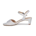 thumbnail image 4 of Ros Hommerson Lydia Women Adjustable Buckle Strap Sandal In Silver Irridescent Crinkle, 4 of 6
