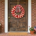 thumbnail image 5 of Miwamany Patriotic Wreaths for Front Door, 4th of July Independence Day Memorial Day Wreath with Red White Blue Flowers, Outdoor Patriotic Door Decor for Home Porch All Seasons Wreaths, 5 of 5