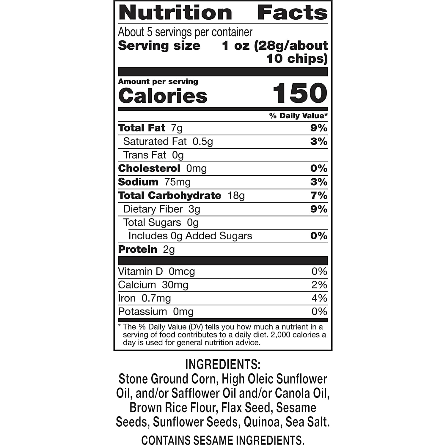 Food Should Taste Good Multigrain Tortilla Chips, 5.5 oz (Pack - 6)