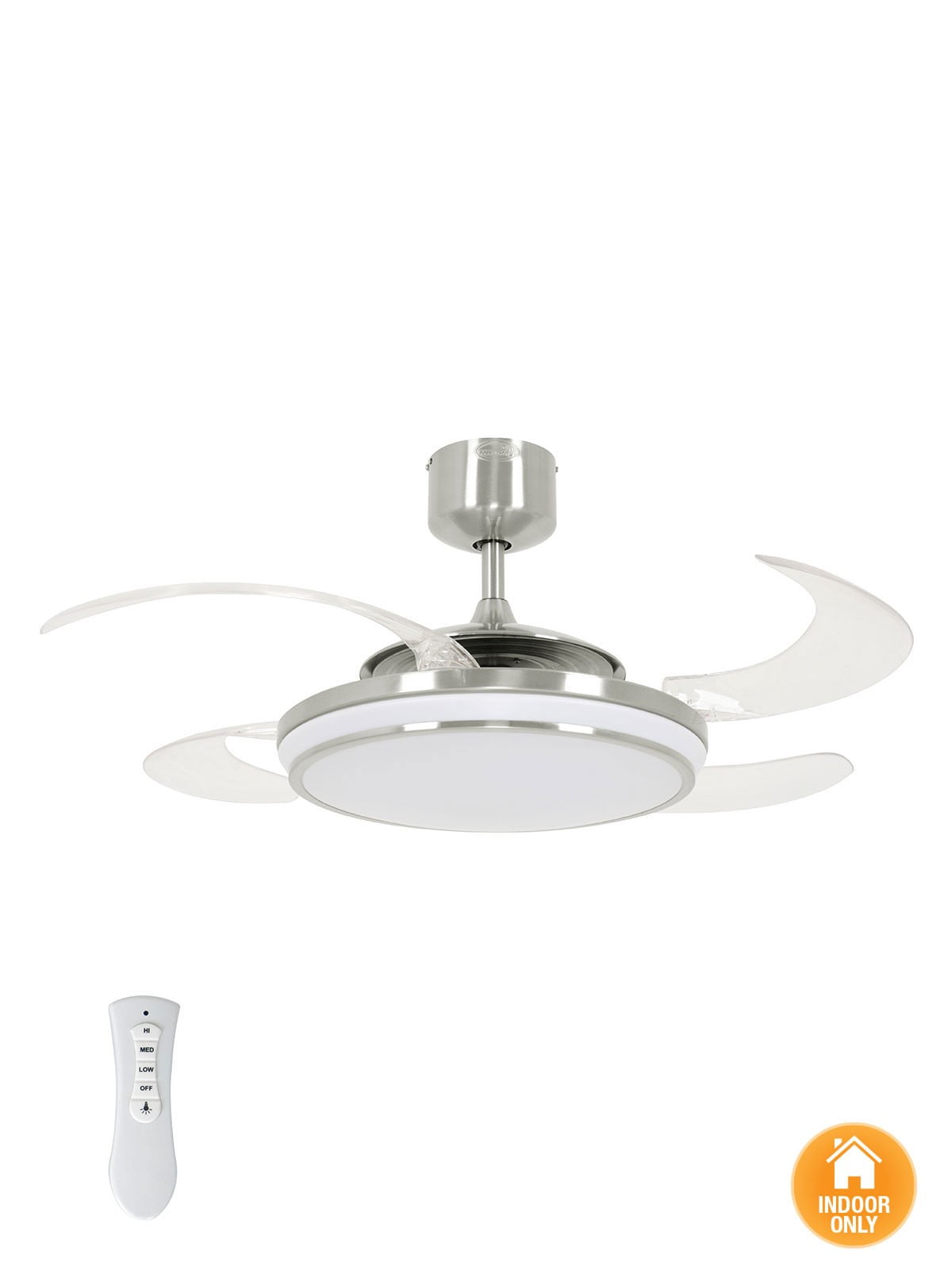 Fanaway Evo1 Retractable 4 Blade Led Lighting With Remote