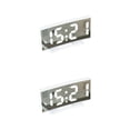thumbnail image 4 of Inteprter Reloj despertador LED pantalla grande superficie curva multifuncional decoración de calendario temperatura para dormitorio sala de Luz blanca/blanca 2Conjunto, 4 of 6