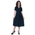 thumbnail image 2 of Moomaya Robe Chemise Longue Unie pour Femmes avec Boutons, Coupe Ample Décontractée, 2 of 6