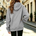 thumbnail image 6 of Girls Waffle Knit Hoodie with Pocket Casual Long Sleeve Trendy Loose Fit Kids Pullover Sweatshirt Fall Clothes Gray 10-12, 6 of 7