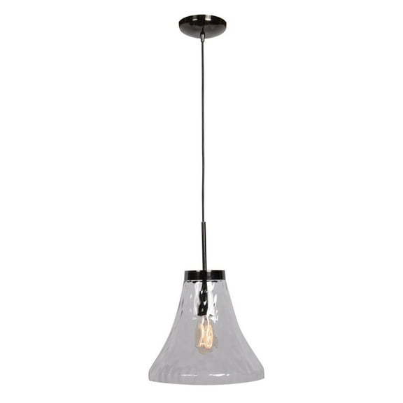 Access Lighting 63990/Clr Simplicite 1 Light 11-3/4" Wide Pendant - Black