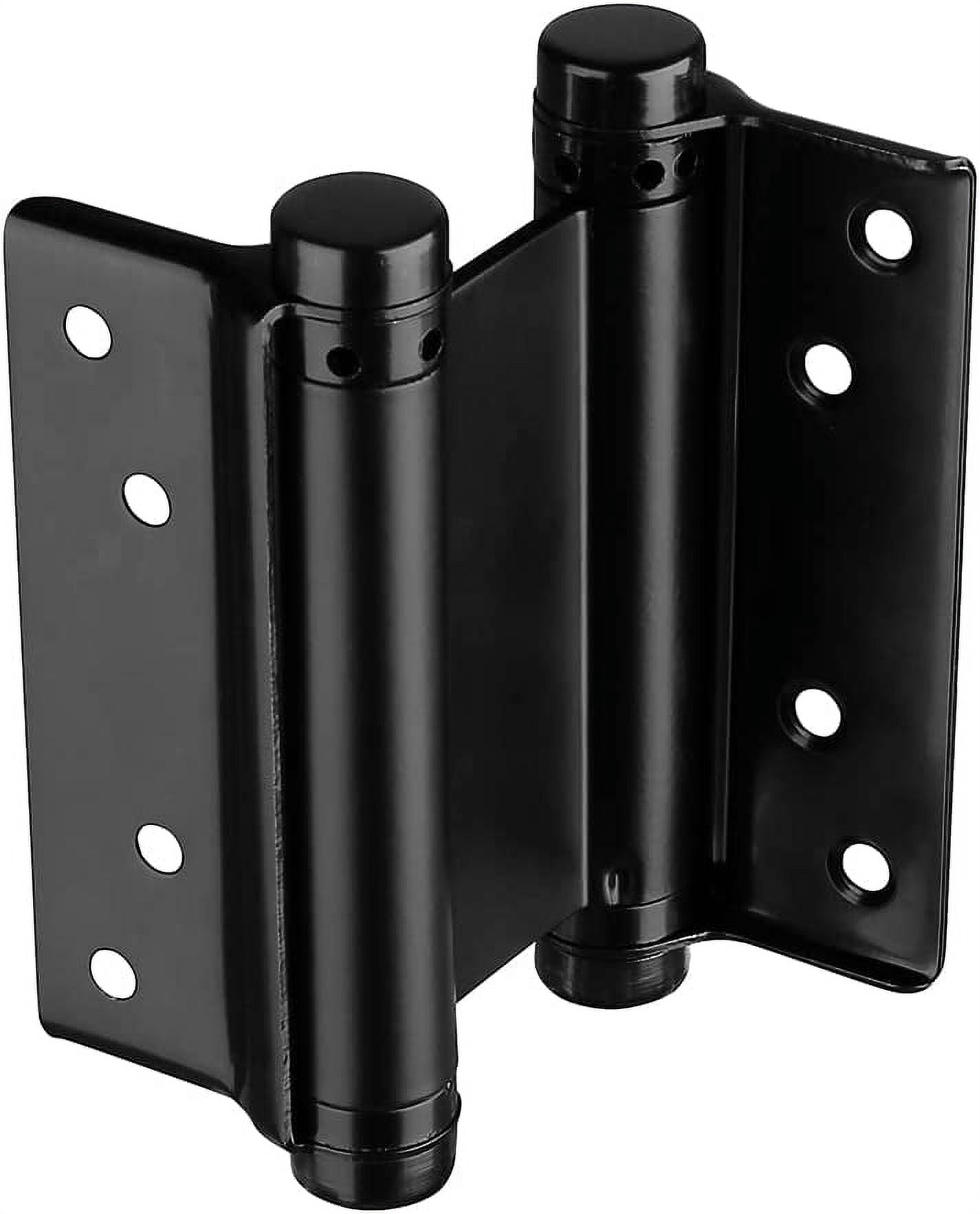 2 Pairs of 4'' Matte Black Cafe Saloon Door Hinges Double Action Stainless Steel Spring Self-Closing