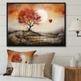 thumbnail image 1 of Designart Large Romantic Landscape framed wall Art, love Tree Landscape Melting Hearts , Romantic Landscape framed wall art decor, Multi-Color Traditional black framed wall art, black frame, 1 of 5