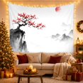 thumbnail image 3 of East Asian Wash with Painting Dominant Gnarled, Serene Japanese Inspired for Japanese Art Lovers, Wall Decor, Mother'S Day Gift, Tapestry Wall Hanging for Dorm and Living Room, 3 of 7