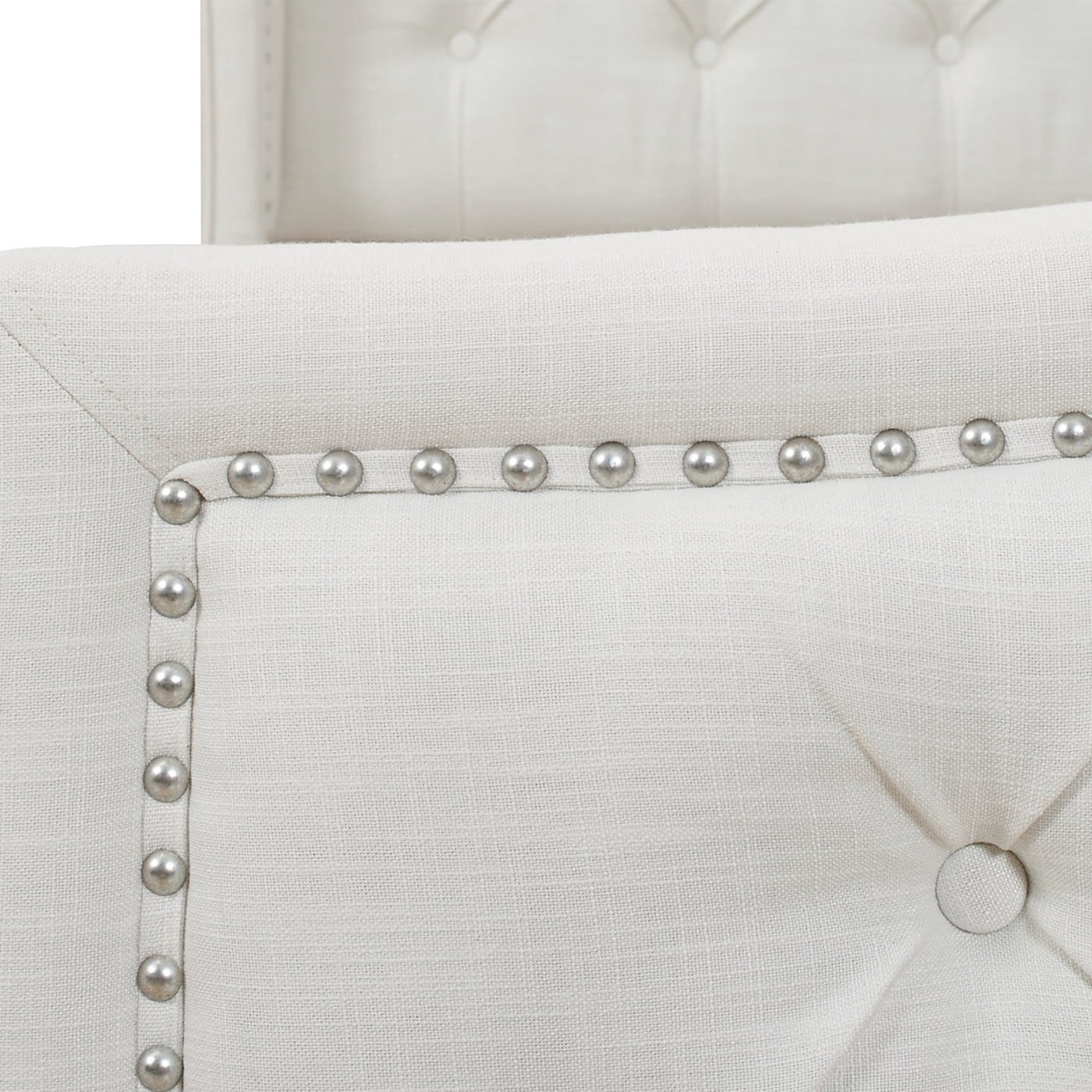 Jennifer Taylor Home Marcella Upholstered Bed California King Antique White