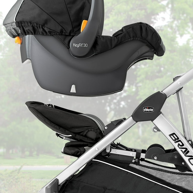 Chicco BravoFor2 Standing Sitting Double Stroller Iron Black Grey New Walmart