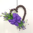 thumbnail image 4 of Heart-Shaped Hand-Woven Artificial Flower Wreath, Decorative Door Hanging Wreath with Lifelike Blooms, Durable Faux Floral Design for Home & Events, Adds Romantic Charm to Entryways/Walls, 17.7in, D, 4 of 5