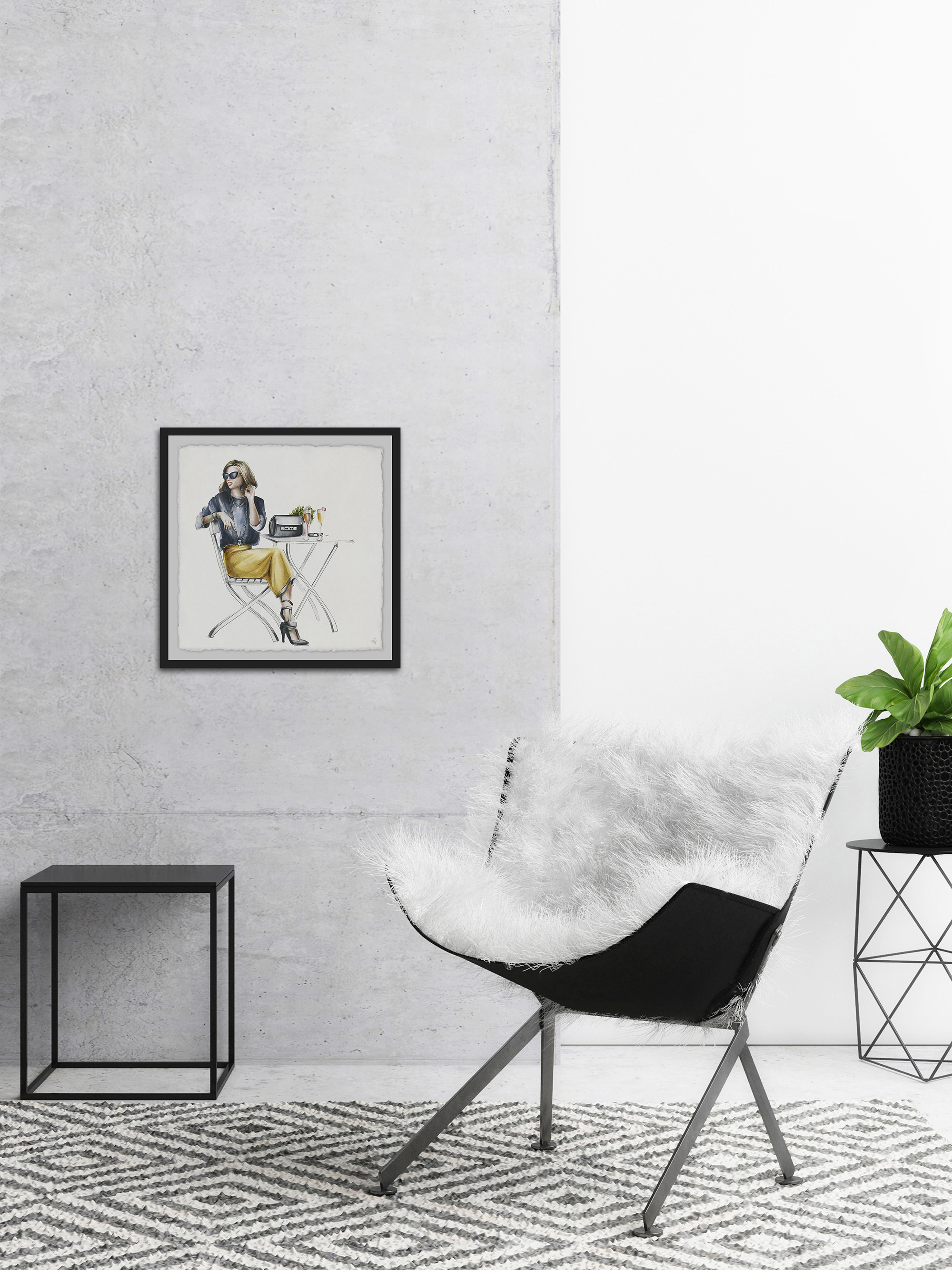 Wait in Style Framed Painting Print