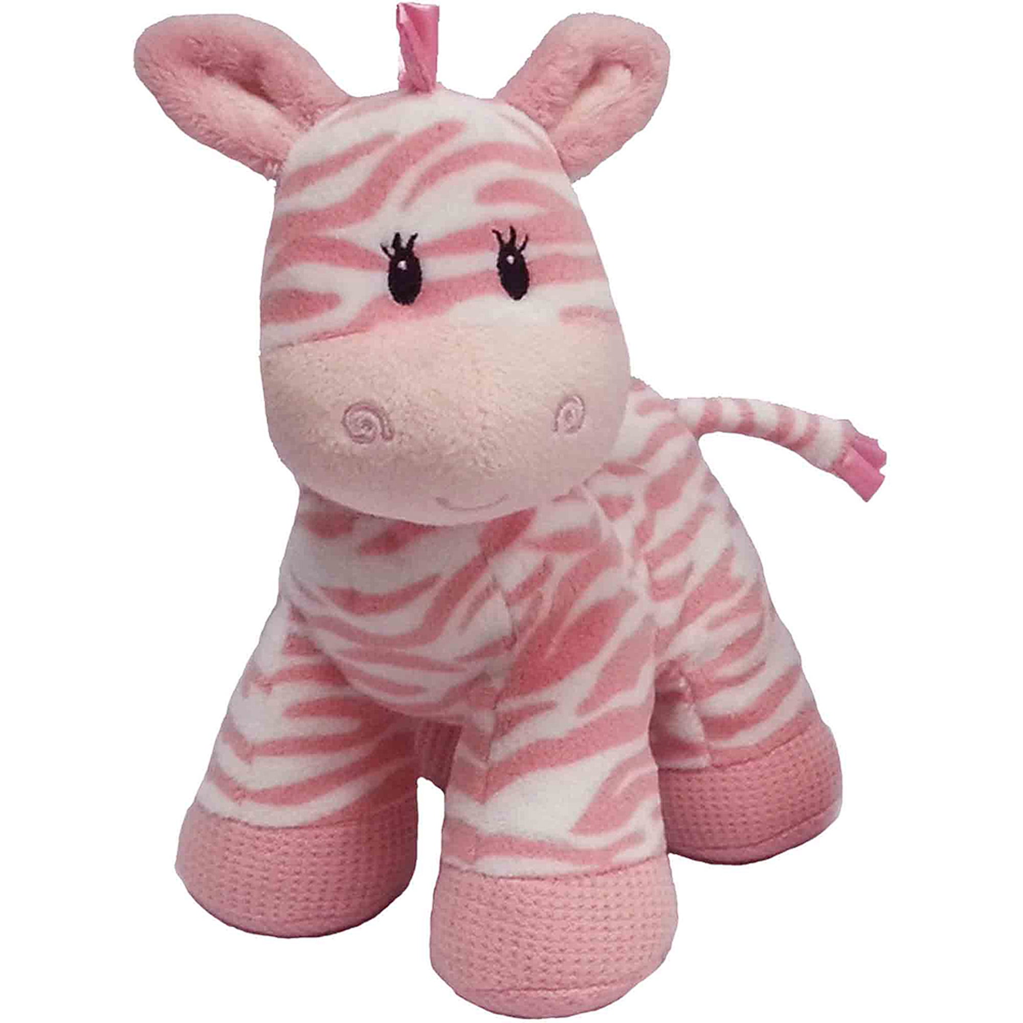 First and Main Zippy Zebra 8" Plush, Pink