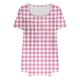 thumbnail image 4 of Fiudx Ropa de Mujer Mujer Moda Casual Manga Corta Suelta Camiseta Blusa Tops, 4 of 4