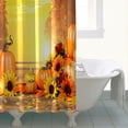 thumbnail image 4 of Fall Maple Leaves Pumpkins Sunflower Shower Curtain,Washable Bathtub Curtains with Hooks Friendly Polyester Fabric Bathroom Curtains for Halloween Thansgiving Christmas Hotel Dorm, 4 of 5