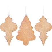 Raz Imports 2021 4.5-inch White Icing Gingerbread Ornament, Assortment of 3